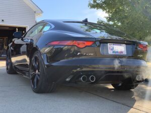 shiny black Jaguar Ftype by Abundance Auto detail in Murfreesboro